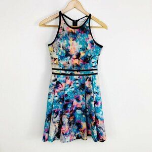 Parker Floral Multicolor Fit & Flare Dress Size XS
